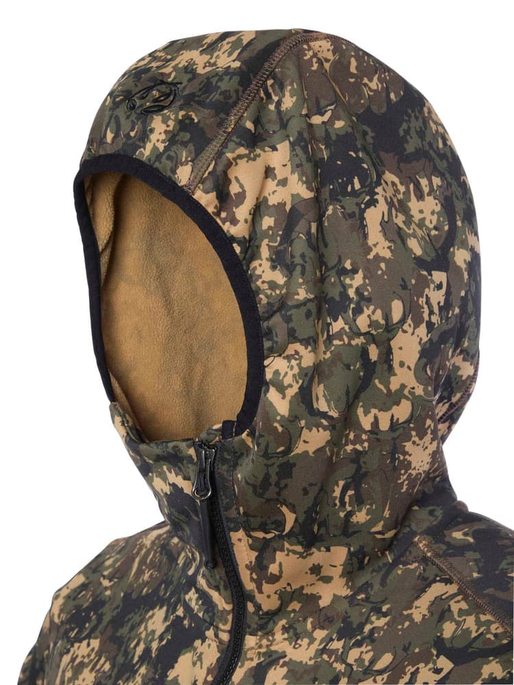 Hunter Stretch Zip Hoodie Men Antler Camouflage, view: 5