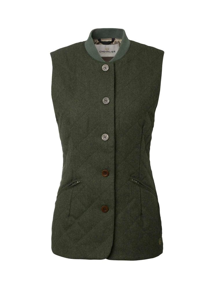 Allington Fill100 Tweed Vest Women Dark Green, view: 0