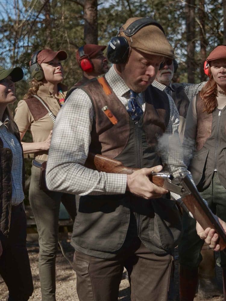 Luton Shooting Fit Shirt Men Stormy Blue Tattersall, view: 1