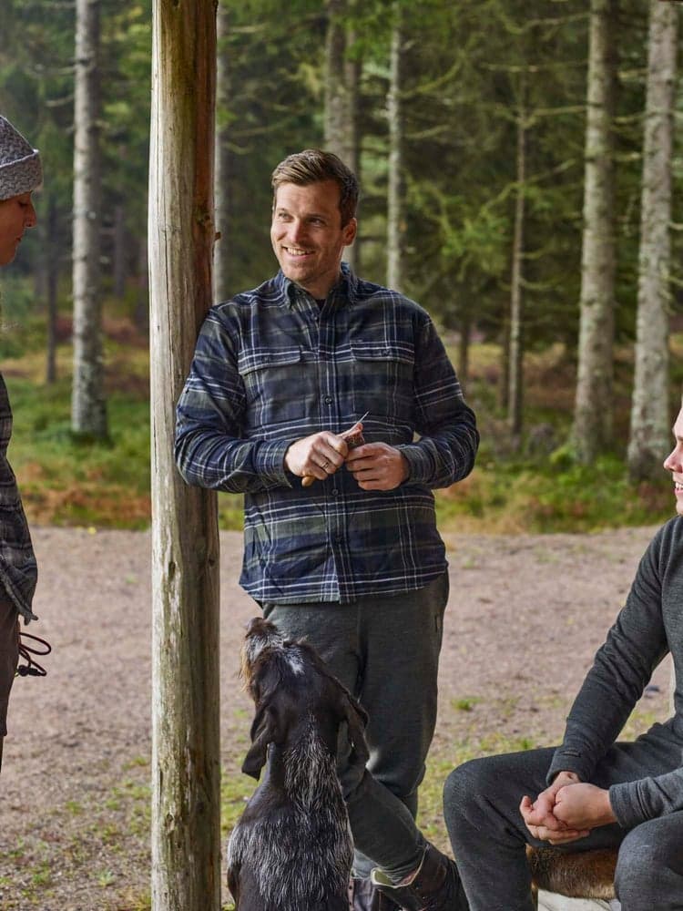 Heron Flannel Shirt Men October Green Checked, view: 1