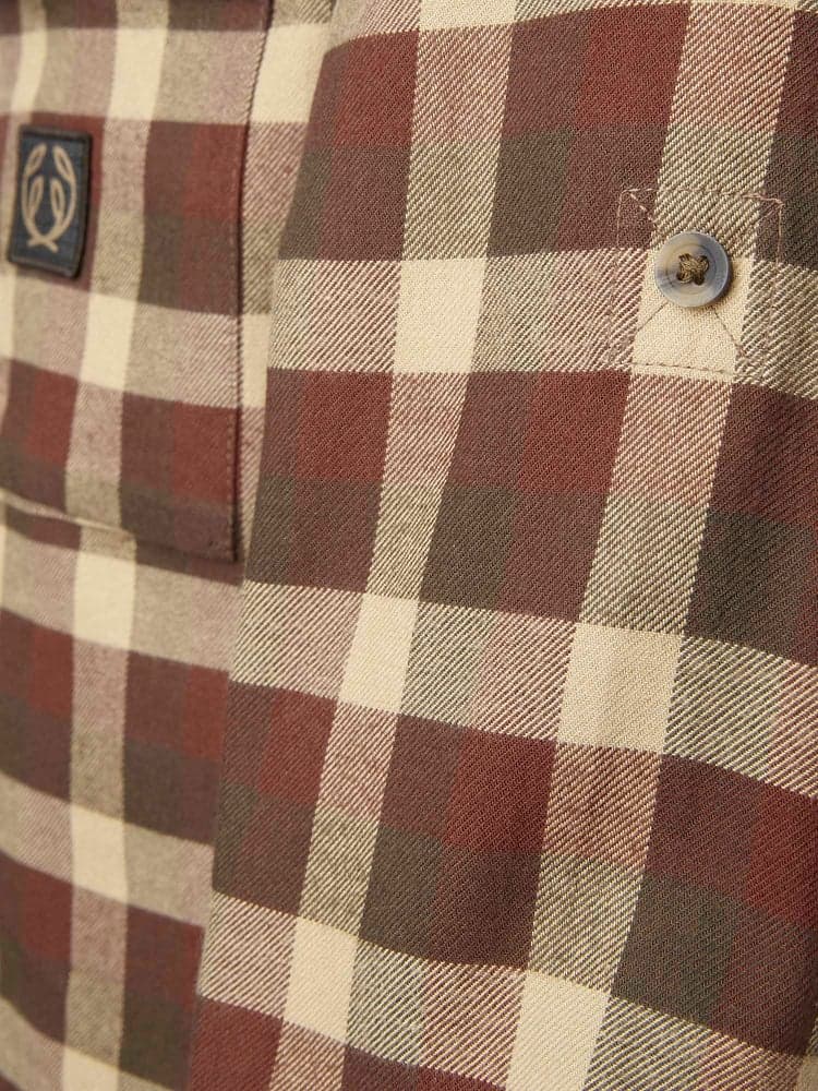 Heron Flannel Shirt Men Holly Green Checked, view: 4