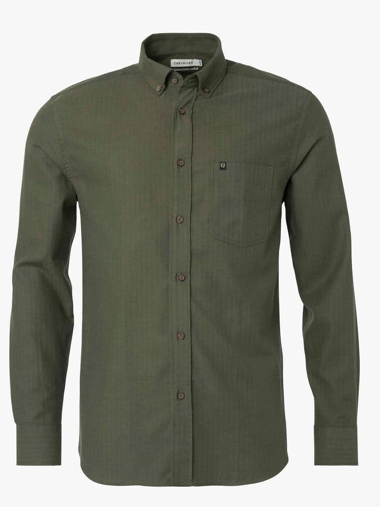 Dalby Regular Fit Shirt Men Dark Green, view: 0