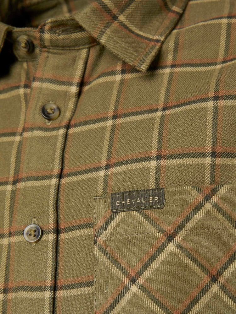 Ferret Flannel Shirt Junior Field Green Checked, view: 4