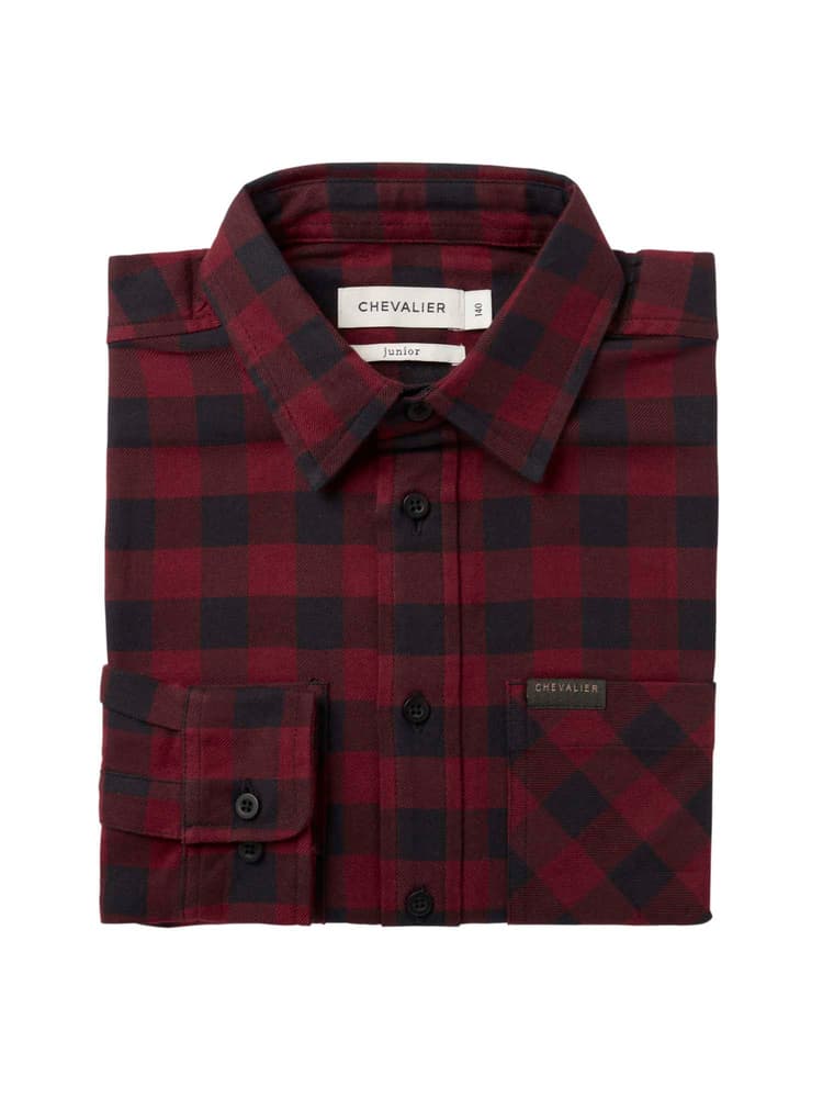 Ferret Flannel Shirt Junior Berry Red Checked, view: 5
