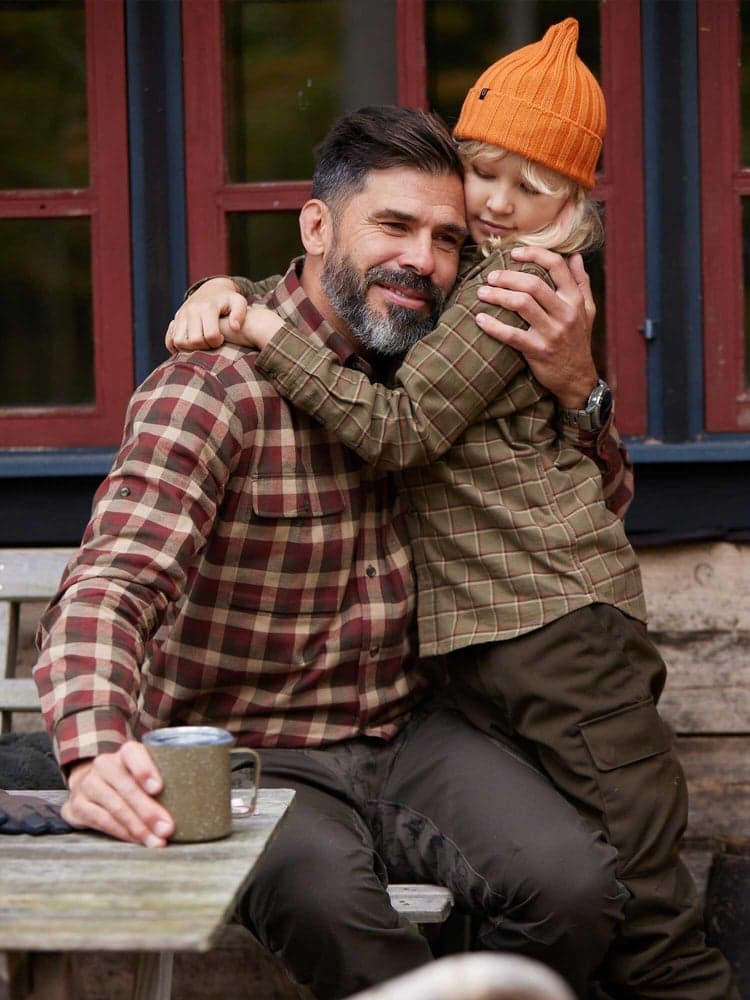 Ferret Flannel Shirt Junior Field Green Checked, view: 1