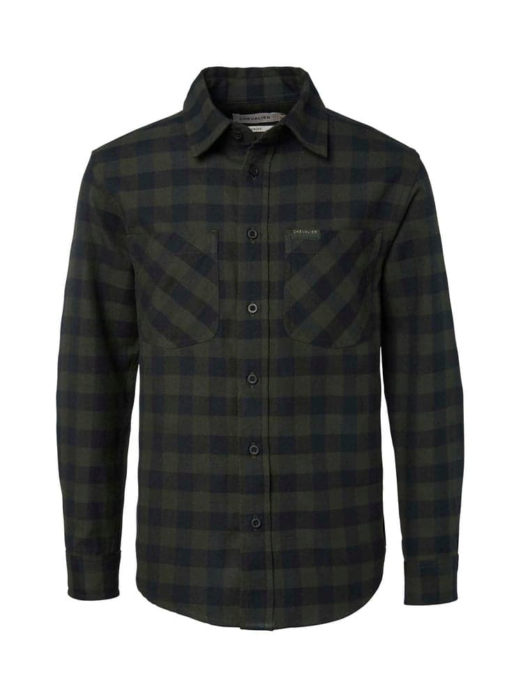 Ferret Flannel Shirt Junior Myrtle Green Checked, view: 4
