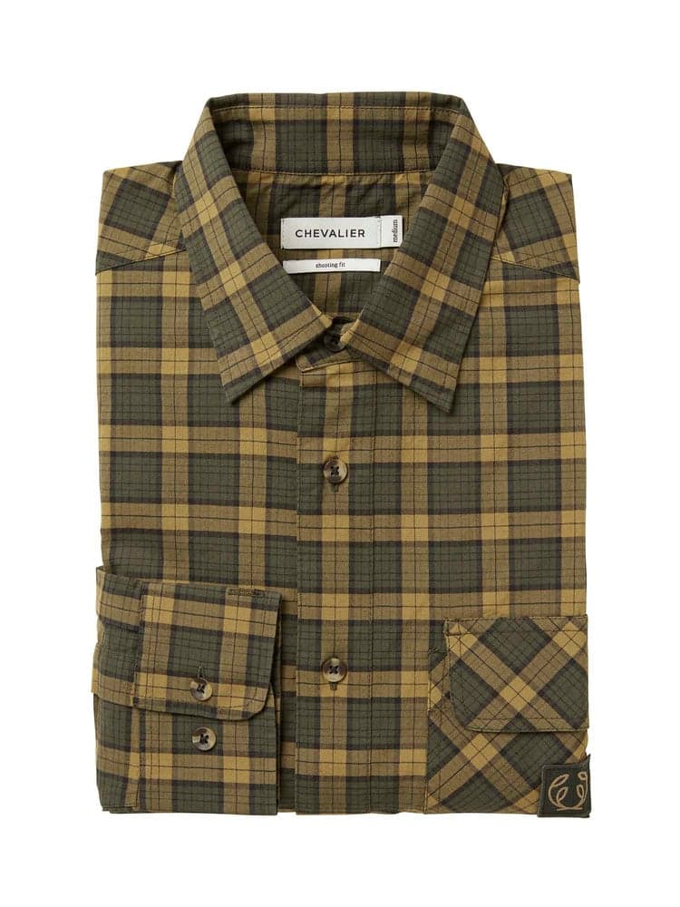 Creek Shooting Fit Coolmax Shirt Men Moss Checked, view: 2