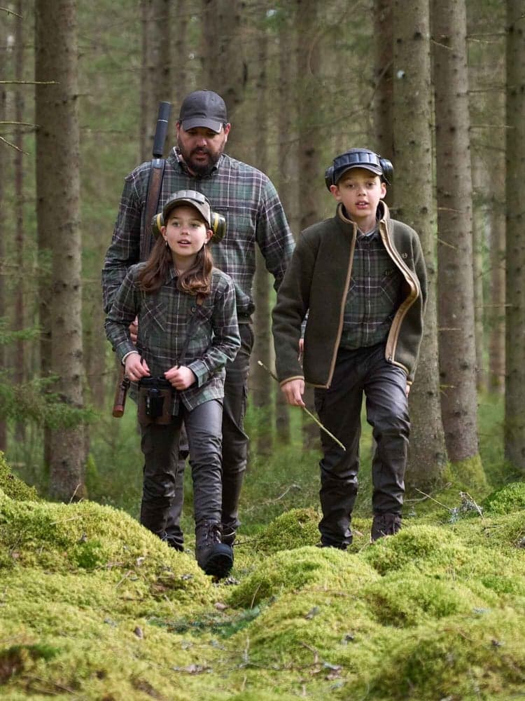 Teal Light Flannel Shirt Junior Hemlock Green Checked, view: 1