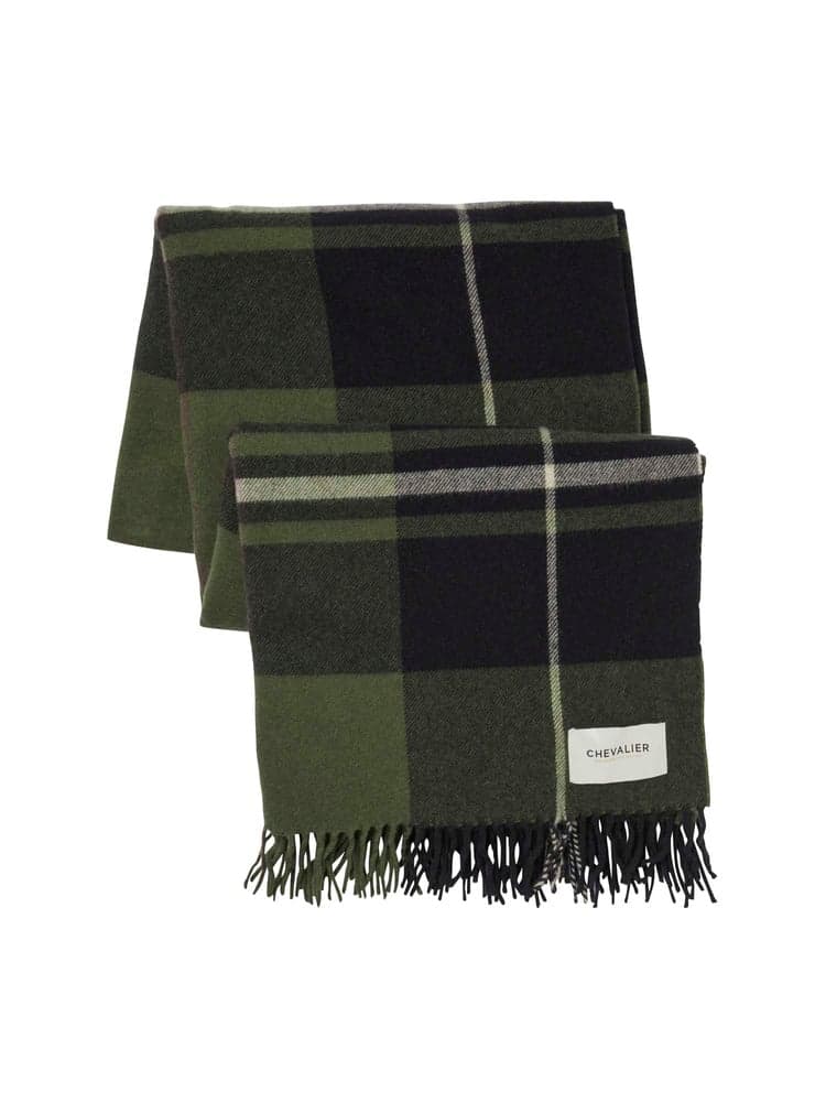 Anne Wool Scarf Chevalier XL Check Dark, view: 0