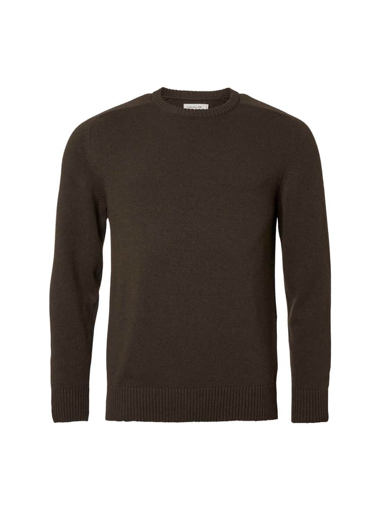 Wykin Wool Pullover Men Dark Brown, view: 0