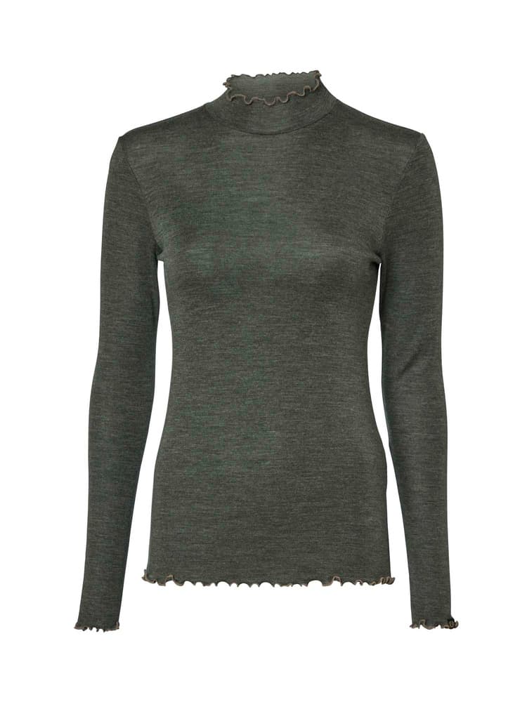 Haven Longsleeve Wool Top Women Dark Midnight Pine, view: 0