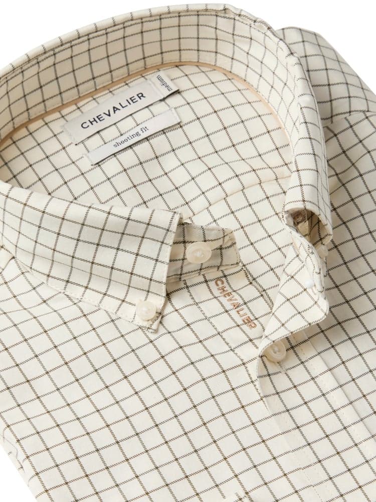 Baron Shooting Fit Stretch Shirt Men Highland Green Tattersall, view: 3