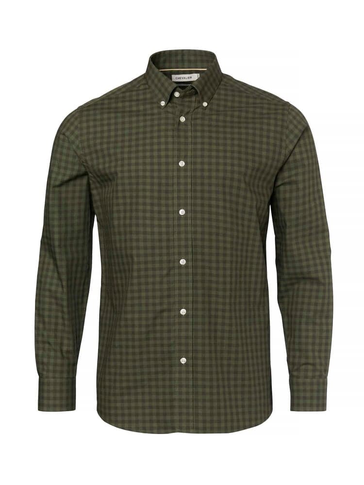 Betley Regular Fit Shirt Men Glade Green Checked, view: 0
