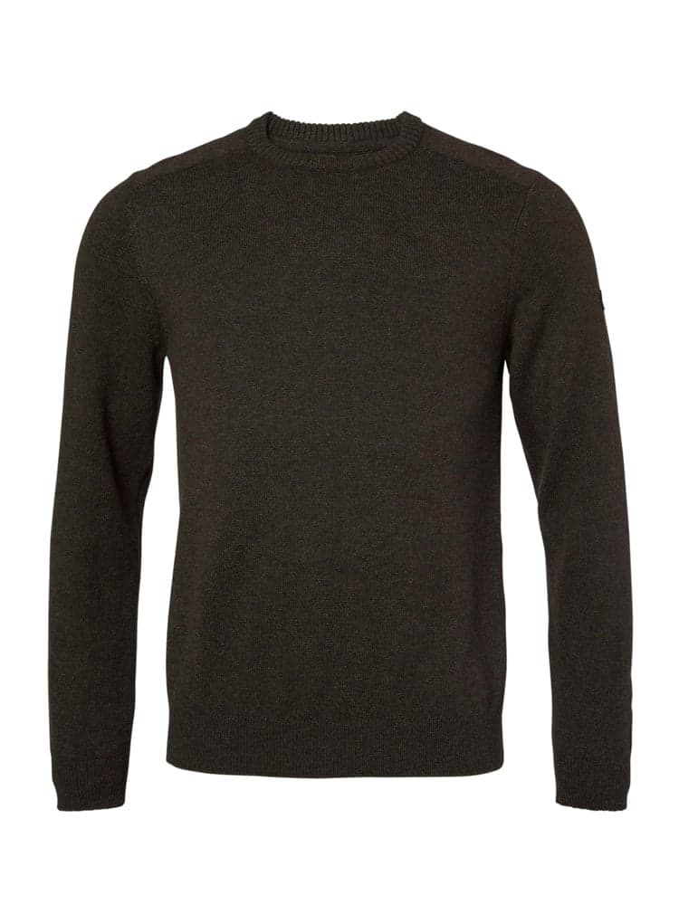 Milford O-Neck Wool Pullover Men Antler Brown, view: 0
